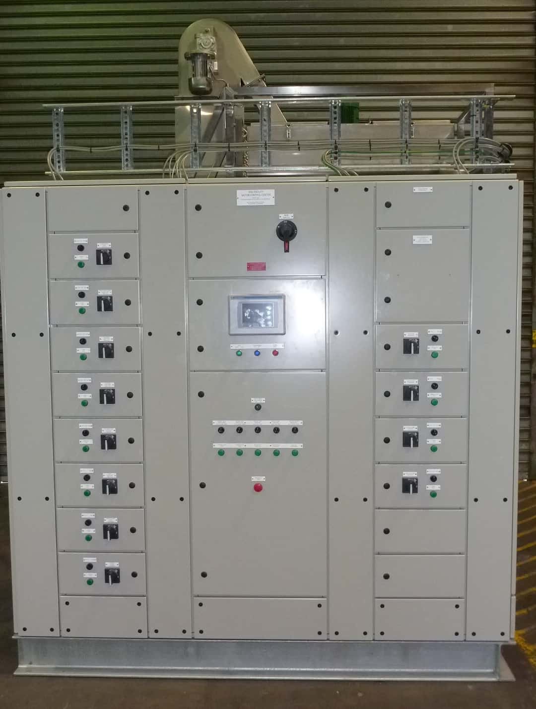Skid mount control panel for custom fabricated wasterwater treatment equipment